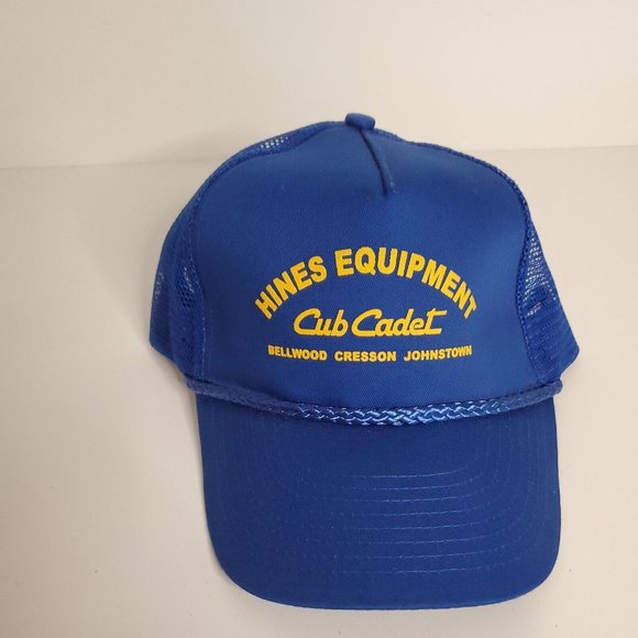 NWOT Hines Equipment Cub Cadet Blue Rope Adjustable Men’s Snapback Hat Cap New - Picture 4 of 9